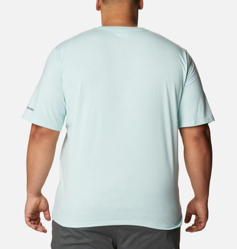 Men's Columbia Sun Trek Short Sleeve Graphic T Shirts Turquoise | Plus Size CA-P0A54
